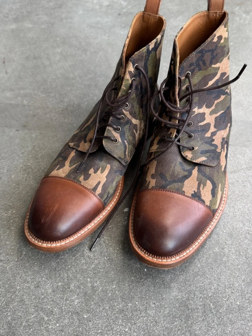 Camo Taft Jack Boots, Size 42